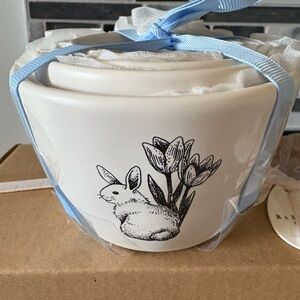 Rae Dunn Ceramic Measuring Cups with Rabbit and Flower Design